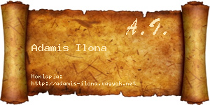 Adamis Ilona névjegykártya